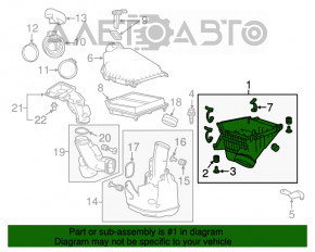 Corpul filtrului de aer Honda Accord 13-17 nu are fragment.