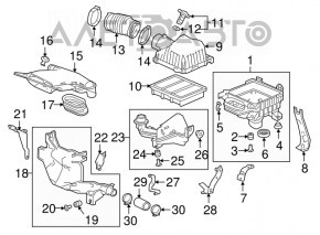 Корпус воздушного фильтра Honda Accord 18-22 2.0T в сборе