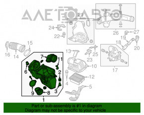 Корпус воздушного фильтра Honda Accord 13-15 дорест hybrid