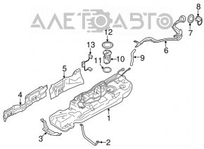 Gât de alimentare Nissan Pathfinder 13-20 hibrid nou original OEM