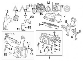 Conductă de aer către colector pentru Acura ILX 13-15, nouă, originală