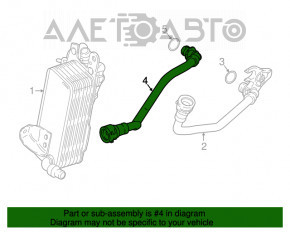 Racordul de racire a cutiei de viteze automata pentru BMW 5 G30 17-19 2.0T, lungimea este de