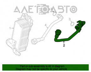 Racordul de racire a cutiei de viteze automata BMW 7 G11 G12 16-19 B58 scurt.