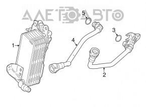 Racordul de racire a cutiei de viteze automata BMW 7 G11 G12 16-19 B58 scurt.