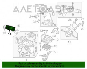 Conductă de aer către filtrul de aer pentru Honda Accord 13-17 hibrid, cauciuc