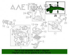 Conductă de aer către filtrul de aer pentru Honda Accord 13-17 hibrid