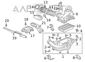 Воздухоприемник передняя часть Honda Clarity 18-21 usa