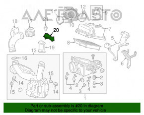 Capacul de admisie pentru coșul de gunoi Acura ILX 13-15