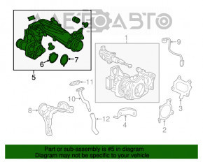 Furtunul de admisie pentru turbina Honda CRV 17-22 1.5T.