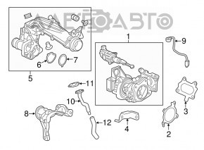 Furtunul de admisie pentru turbina Honda CRV 17-22 1.5T.