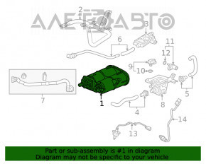 Canistra cu absorbant de carbon Honda Insight 19-22 goală.