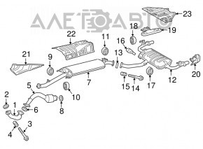 Convertor catalitic spate pentru Lexus NX200t NX300 15-21