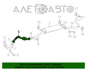 Приемная труба с катализатором Toyota Rav4 13-18