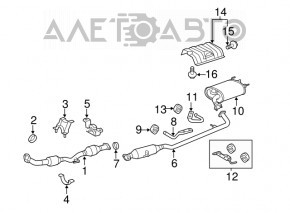 Tubul de admisie cu catalizator pentru Toyota Camry v40 2.4