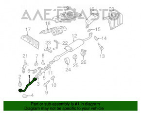 Tubul de admisie din fața Lexus RX450h 10-15