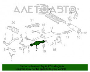 Tubul de admisie cu catalizator pentru Lexus RX350 16-22