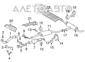 Tubul de admisie cu catalizator pentru Lexus RX350 16-22