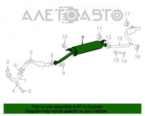 Drumul de evacuare intermediar pentru Toyota Rav4 13-18.