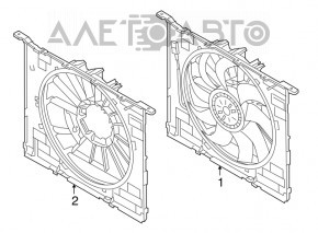 Диффузор кожух радиатора в сборе BMW 7 G11 G12 16-19 B58