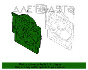 Difuzorul carcasei radiatorului asamblat pentru BMW X3 G01 20-22 2.0T 600W