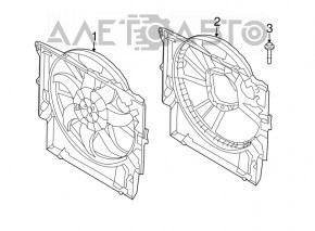 Difuzorul carcasei radiatorului asamblat pentru BMW X3 G01 20-22 2.0T 600W