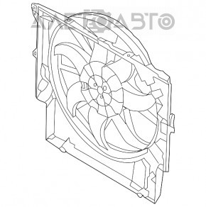 Difuzorul capacului radiatorului gol pentru BMW X3 G01 20- 2.0T sub 400W