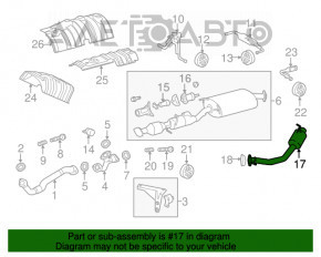 Глушитель задняя часть с бочкой Lexus RX450h 10-15