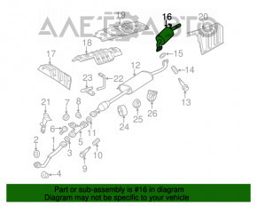 Silencer spate Toyota Highlander 11-13 hibrid