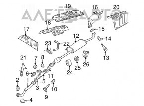 Silencer spate Toyota Highlander 11-13 hibrid