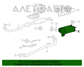 Silentiosul din spate cu teava pentru Lexus ES300h 13-18