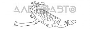 Silentiosul din spate cu teava pentru Lexus NX300 18-21