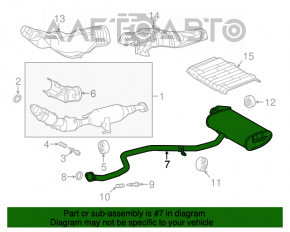 Silentiosul partea din spate cu teava pentru Lexus CT200h 11-17