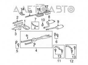 Suport de tăcere central pentru Lexus LS460 07-12