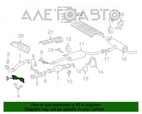 Suportul de evacuare frontal al silențiosului pentru Lexus RX350 16-22