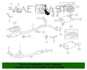 Suportul de evacuare a gazelor de eșapament față pentru Toyota Camry V40 hibrid.