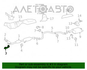 Suportul conductei de admisie cu catalizatorul din față Toyota Camry v70 18-