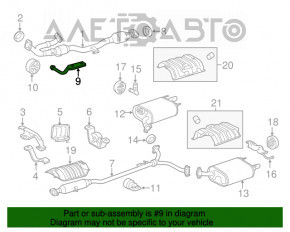 Suportul de evacuare din spate pentru Toyota Avalon 13-18 3.5, 2.5 hibrid.