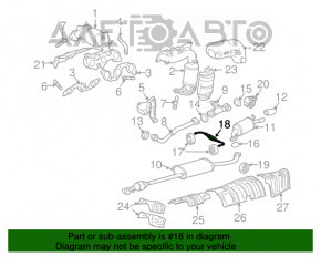 Кронштейн глушителя задний Lexus RX300 RX330 RX350 RX400H 04-09