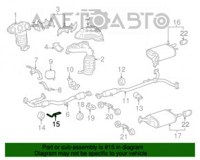 Suport de evacuare central al traseului de ieșire Toyota Camry v40 hibrid.