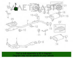 Suportul de evacuare din spate dreapta pentru Toyota Camry V40 3.5