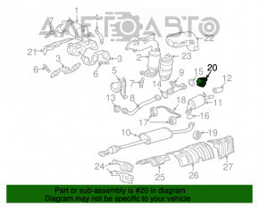 Suportul de evacuare din spate dreapta pentru Lexus RX400H 06-09.