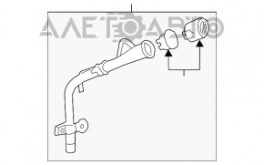 Gâtul de umplere a rezervorului de combustibil pentru Acura MDX 17-20 restul