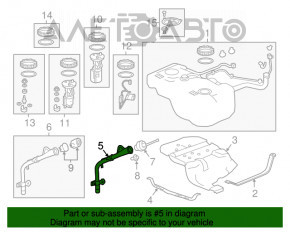 Gâtul de umplere a rezervorului de combustibil pentru Acura MDX 14-16 pre-restilizare