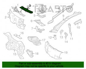 Grila stergatoarelor din plastic stanga Mercedes CLA 14-19