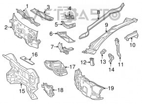 Grila stergatoarelor din plastic dreapta pentru Mercedes CLA 14-19