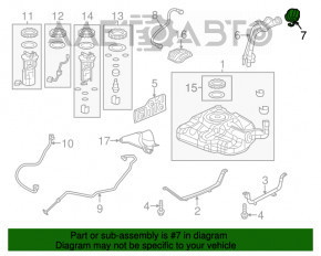 Capacul gurii de umplere a rezervorului de combustibil pentru Acura ILX 13-16 are un sistem de prindere sigur.