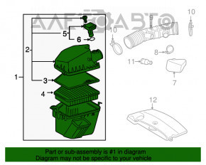 Corpul filtrului de aer Lexus GS300 GS450h 06-11 asamblat