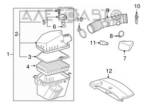 Corpul filtrului de aer Lexus GS300 GS450h 06-11 asamblat