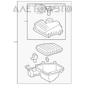 Corpul filtrului de aer pentru Lexus ES350 07-12, complet asamblat.