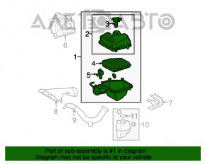 Corpul filtrului de aer pentru Lexus ES350 07-12, complet asamblat